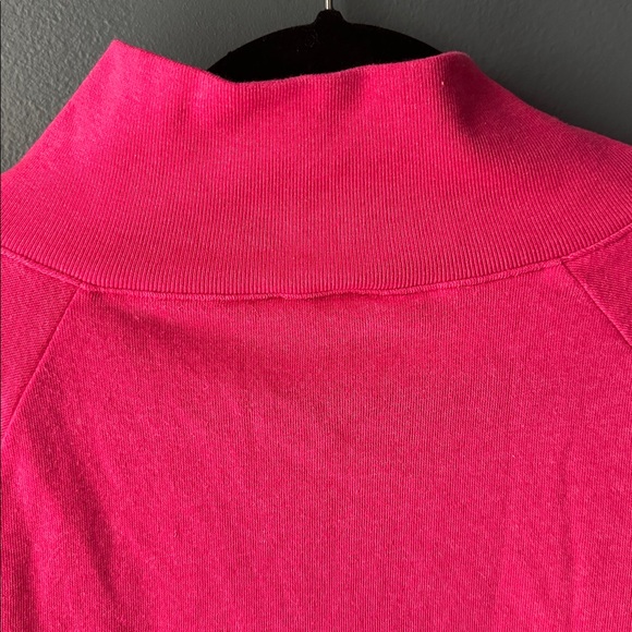 J. CREW women’s wide button collar pullover hot pink size medium womens top - Picture 8 of 16